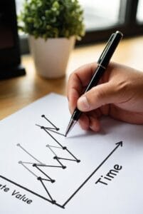 Future value draws rising graph